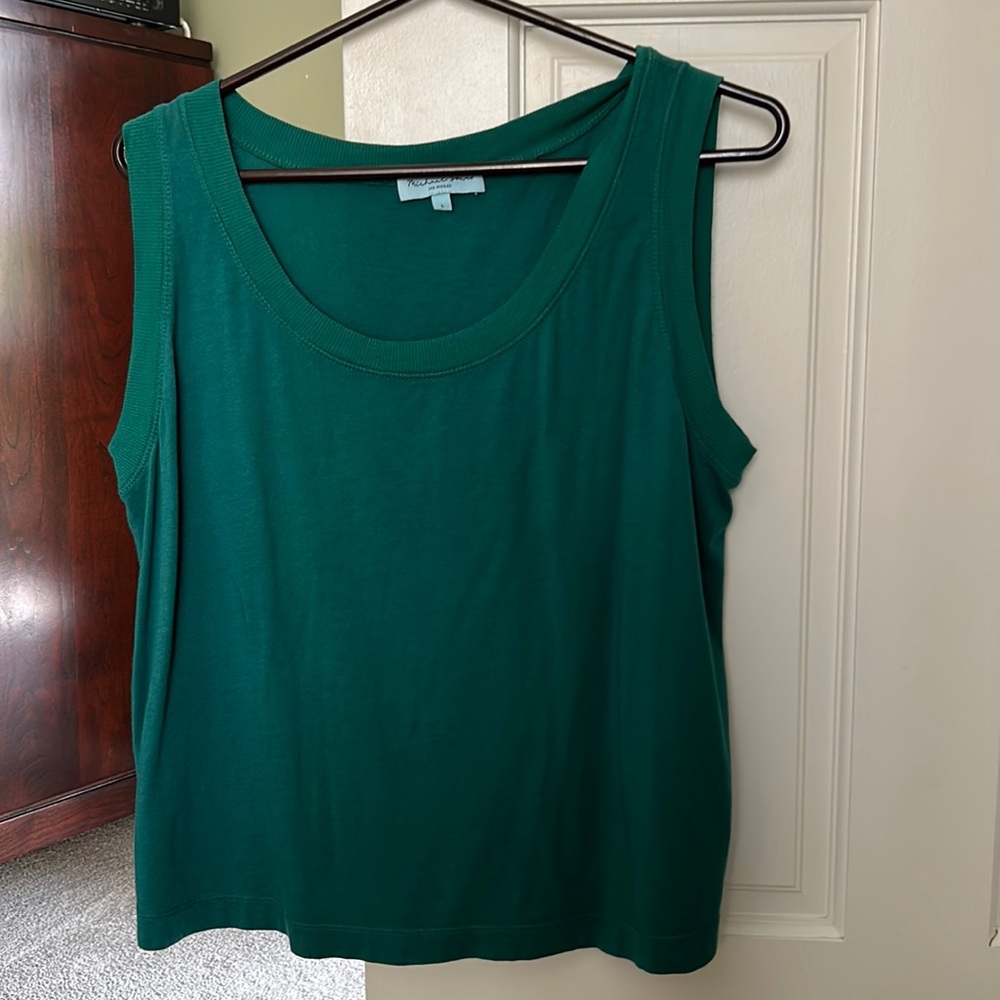Michael stars teal green sleevless top size large